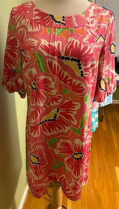 Lilly Pulitzer Dresses & Skirts - Lilly Pulitzer Dasha Short Oxford Silk Dress Multi With A Splash Size 8 VGUC